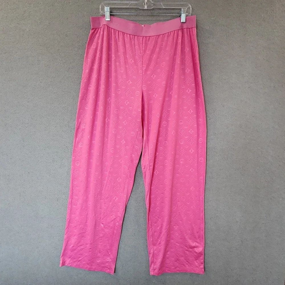 Juicy Couture Womens Pajama Pants‎ XL Pink Sleepwear Lounge Embossed